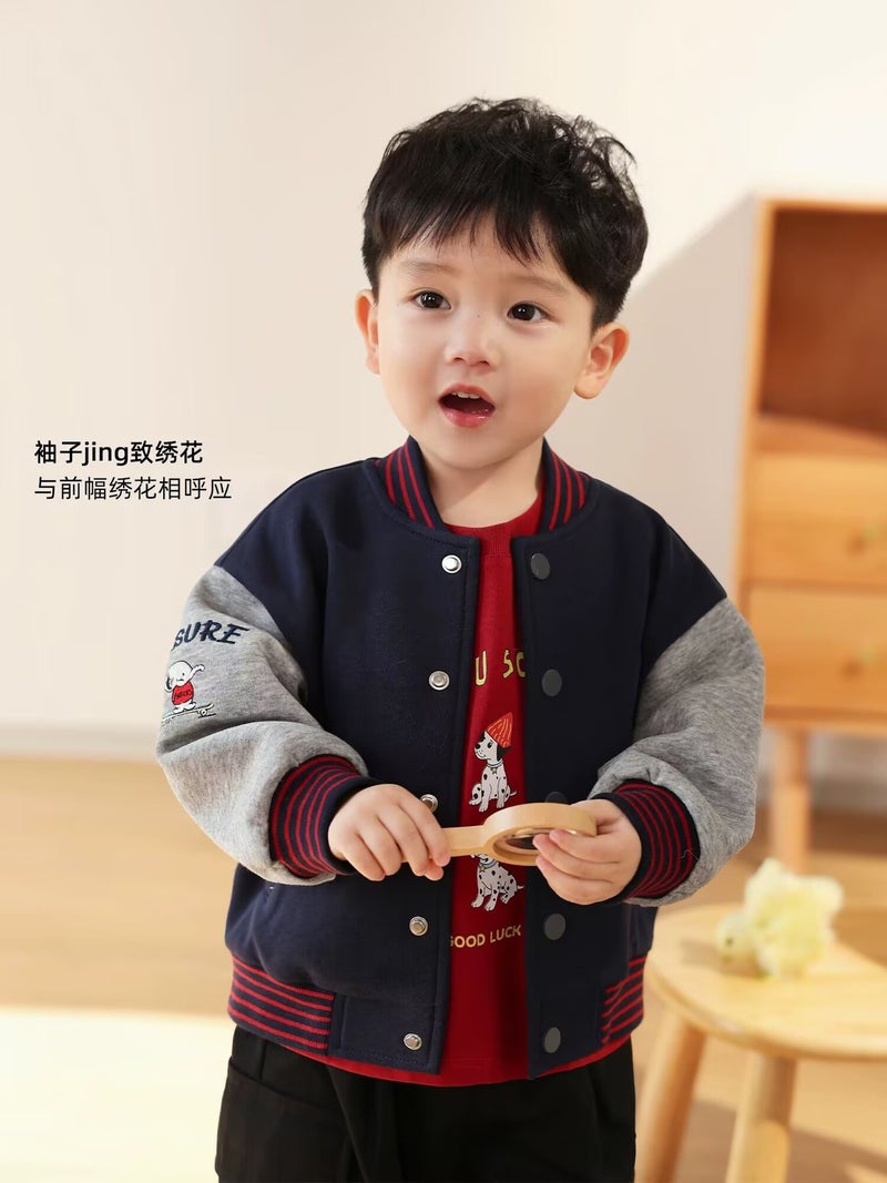 Boys' Baseball Uniform Baby Boy Sports Casual Top Infant Jacket Trendy Long Sleeve - Image 1